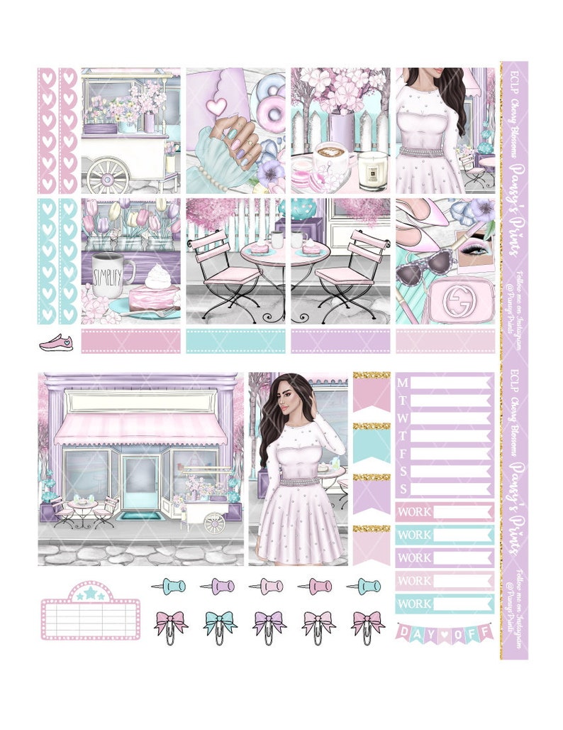Printable Planner Stickers Erin Condren Cherry Blossoms - Etsy