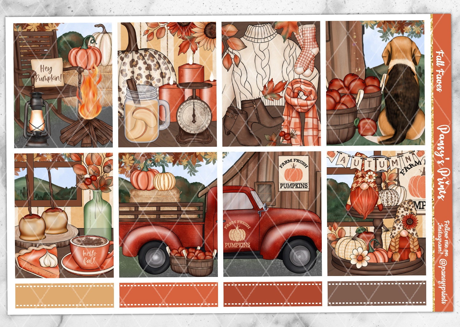 Printable Planner Stickers Erin Condren Fall Faves - Etsy