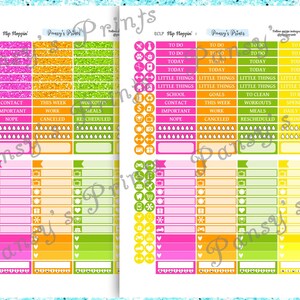 Printable Planner Stickers, Erin Condren, Vertical, Weekly Kit, Flip ...