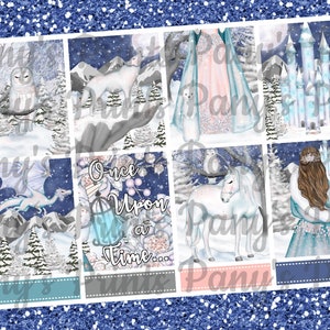 Printable Planner Stickers, Erin Condren, Vertical, Weekly Kit, Frozen ...