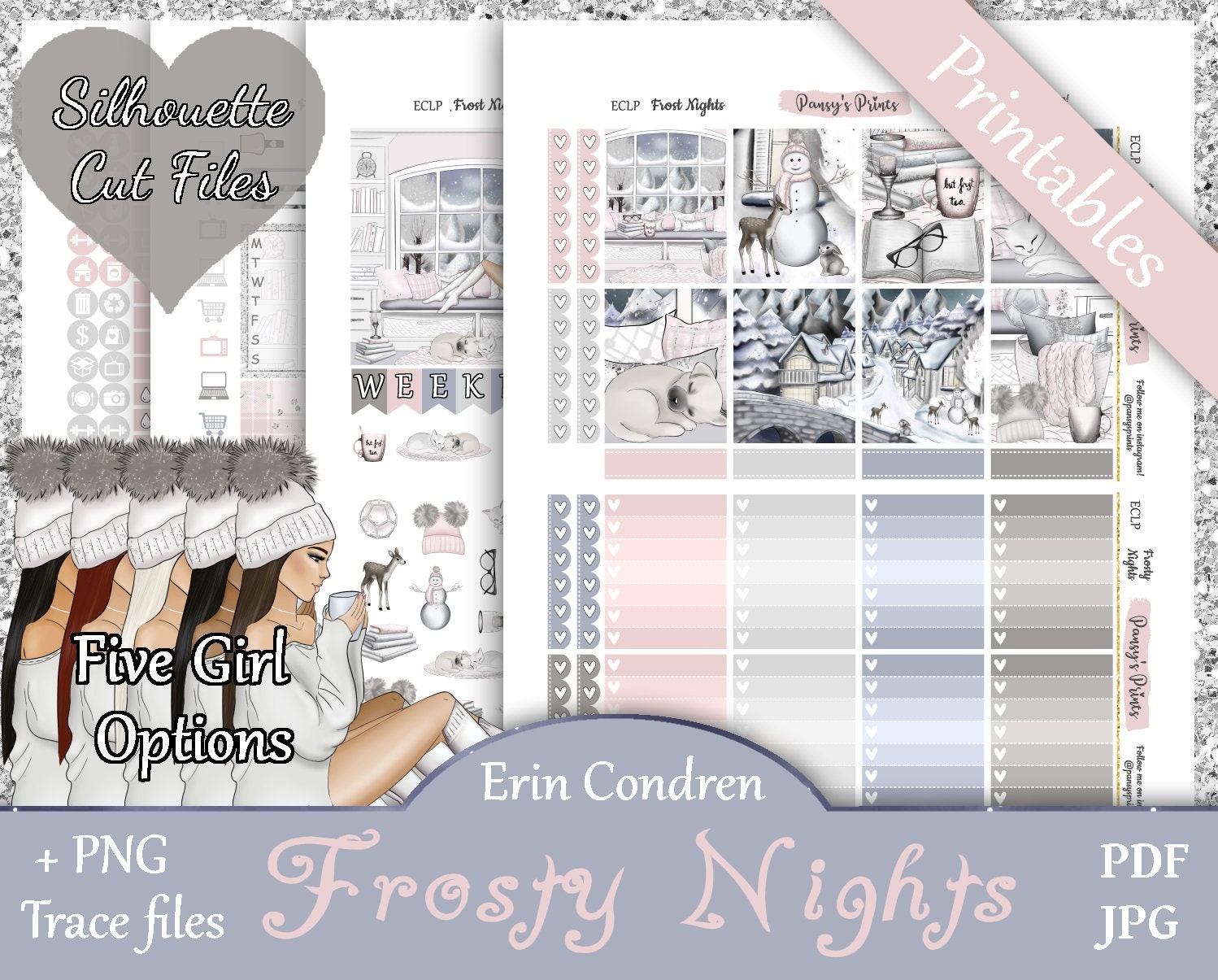 Fits Erin Condren Vertical Novel Tea Simple Kit