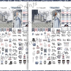 Printable Planner Stickers, Erin Condren, Vertical, Weekly Kit, Frosty ...