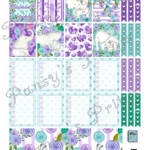 Printable Planner Stickers, Erin Condren, Vertical, Weekly Kit ...