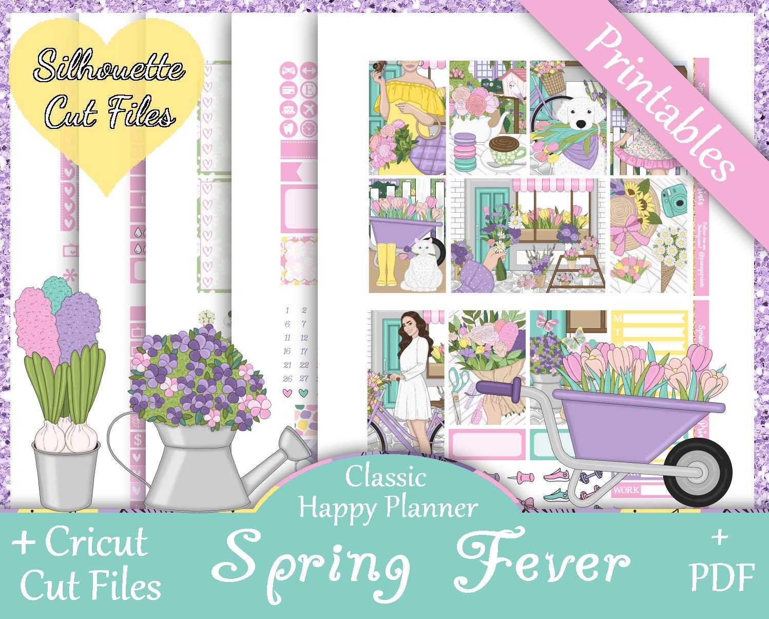 Printable Planner Stickers Happy Planner Spring Fever | Etsy