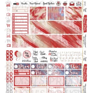 Printable Planner Stickers, Erin Condren, Vertical, Weekly Kit, Happy ...