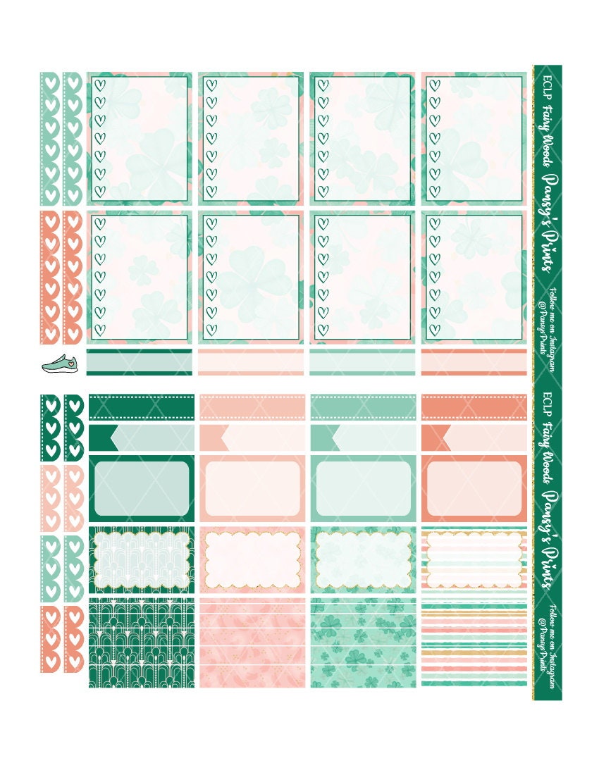 Printable Planner Stickers Erin Condren Fairy Woods | Etsy