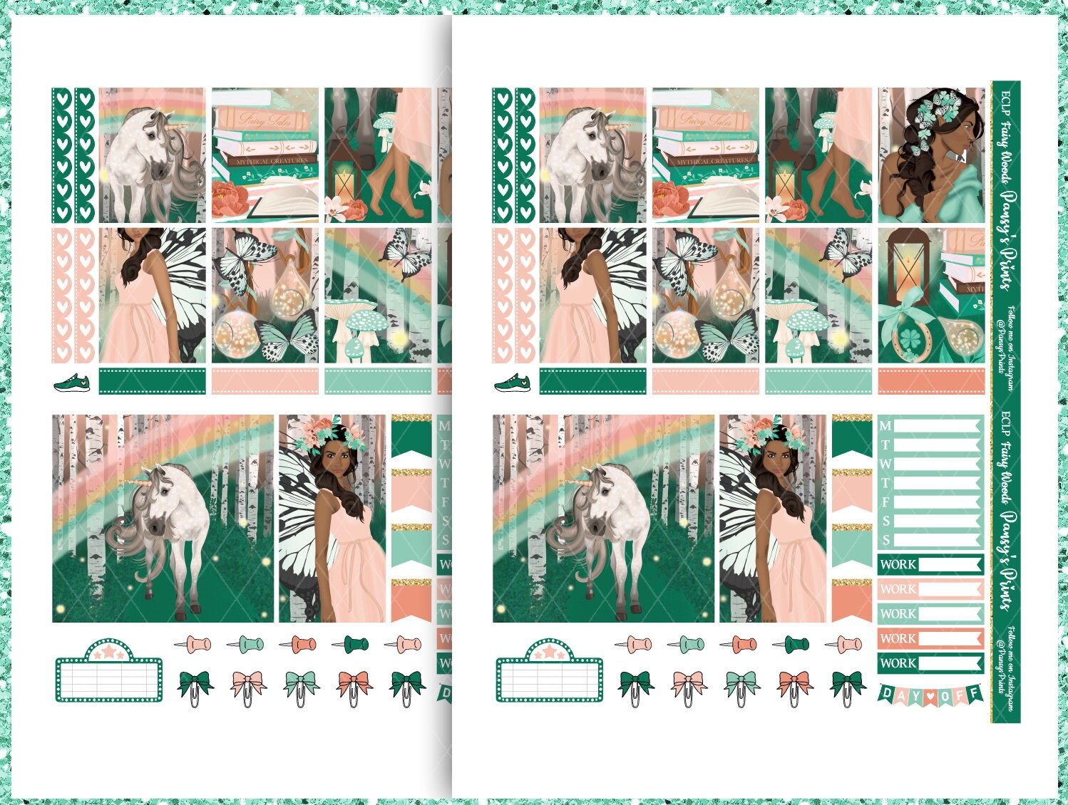 Printable Planner Stickers Erin Condren Fairy Woods | Etsy