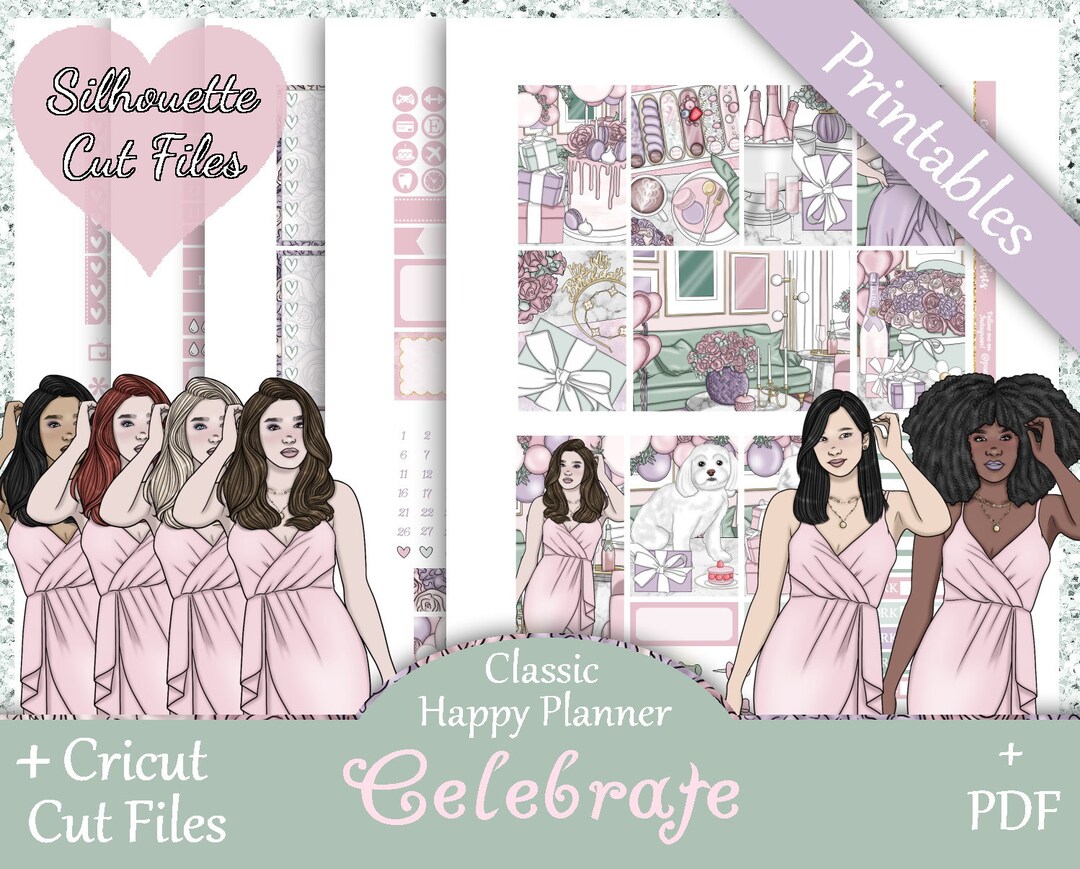 Printable Planner Stickers, Happy Planner, Celebrate, Classic, MAMBI ...
