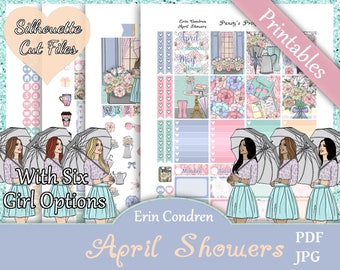 Printable Planner Stickers, Erin Condren, Vertical, Weekly Kit, Sweet ...