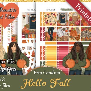 Printable Planner Stickers, Erin Condren, Vertical, Weekly Kit, Hello ...