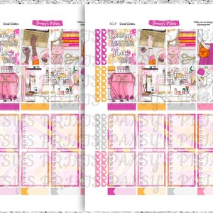 Printable Planner Stickers, Erin Condren, Vertical, Weekly Kit, Goal ...