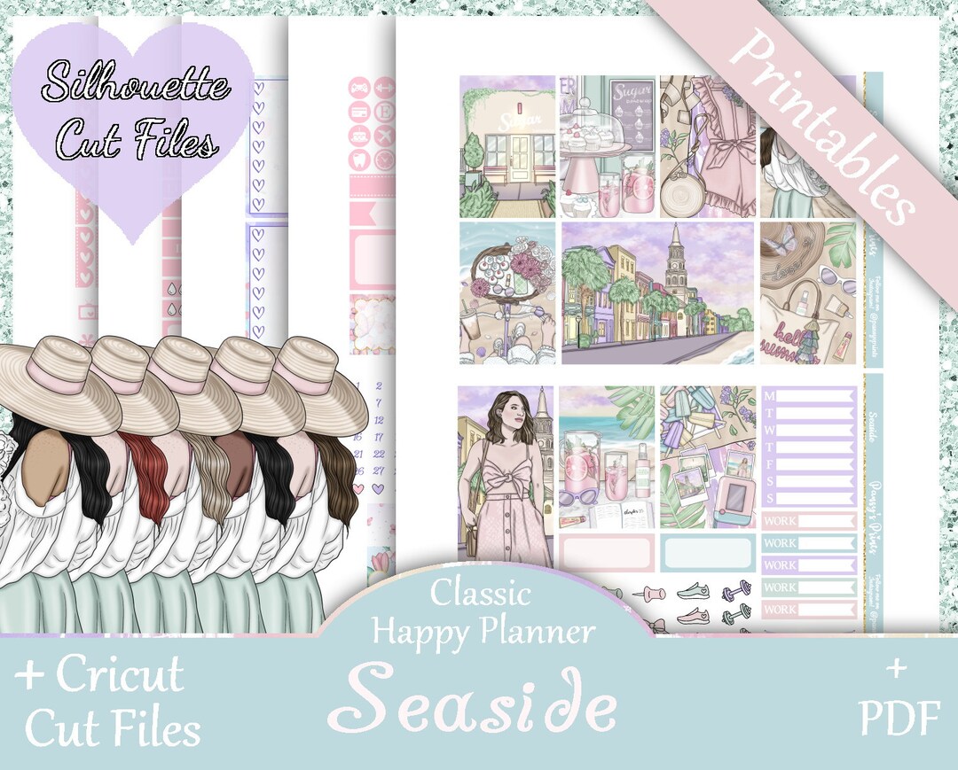 Printable Planner Stickers Happy Planner Seaside Classic - Etsy
