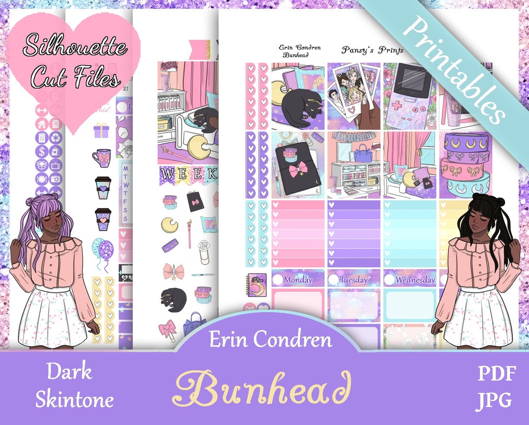 Printable Planner Stickers Erin Condren Vertical Weekly - Etsy