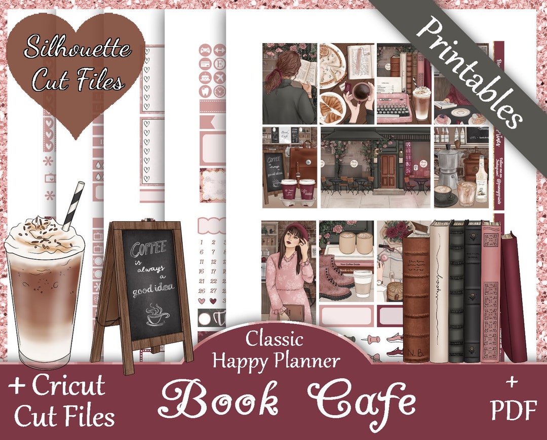 Printable Planner Stickers, Happy Planner, Book Cafe, Classic, MAMBI ...