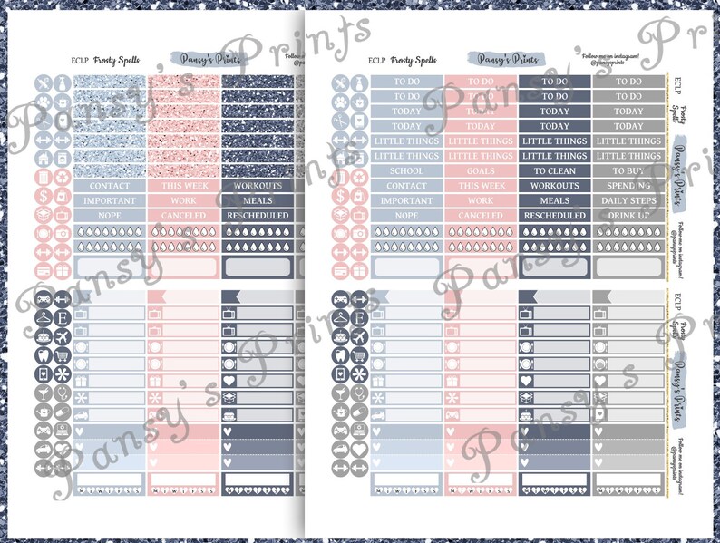 Printable Planner Stickers Erin Condren Vertical Weekly | Etsy