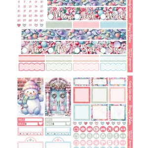 Printable Planner Stickers, Happy Planner, Candy Cane Lane, Classic ...