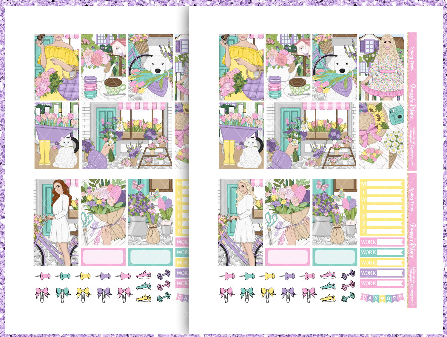 Printable Planner Stickers Happy Planner Spring Fever | Etsy