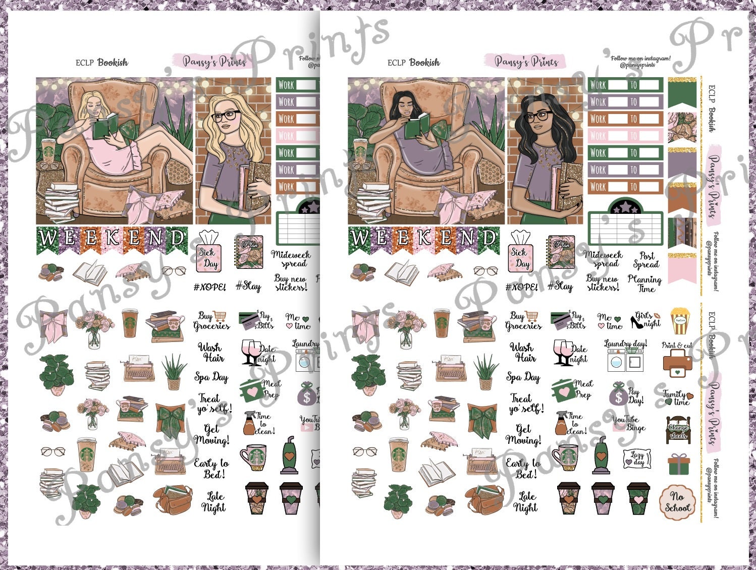 Printable Planner Stickers Erin Condren Vertical Weekly | Etsy