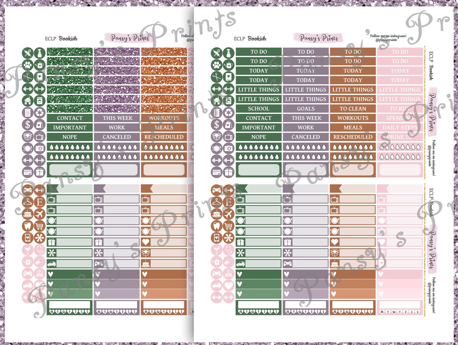 Printable Planner Stickers Erin Condren Vertical Weekly | Etsy