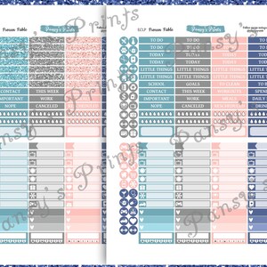 Printable Planner Stickers, Erin Condren, Vertical, Weekly Kit, Frozen ...