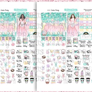 Printable Planner Stickers, Erin Condren, Vertical, Weekly Kit, Easter ...
