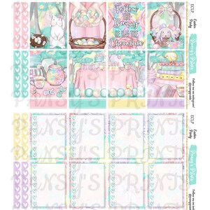 Printable Planner Stickers, Erin Condren, Vertical, Weekly Kit, Easter ...