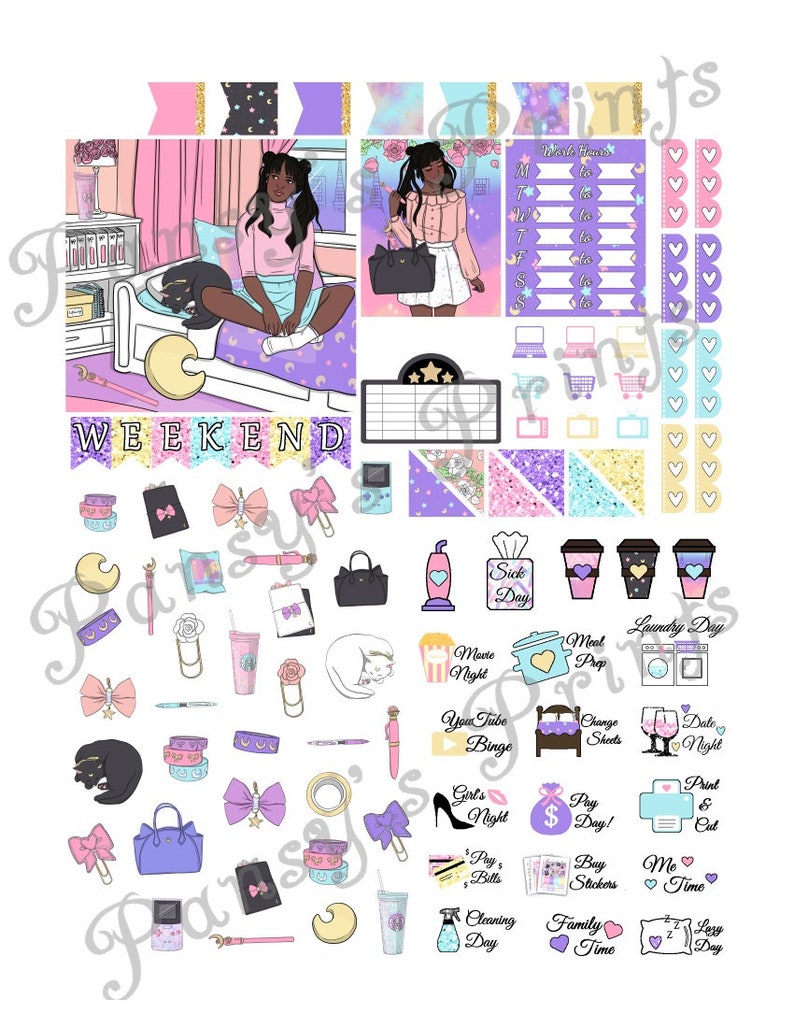 Printable Planner Stickers Erin Condren Vertical Weekly | Etsy