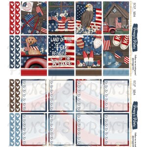 Printable Planner Stickers, Erin Condren, Vertical, Weekly Kit, USA ...