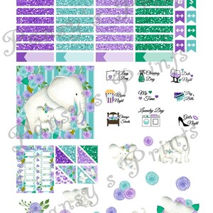 Printable Planner Stickers, Erin Condren, Vertical, Weekly Kit ...