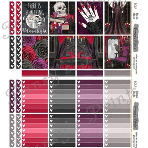 Printable Planner Stickers, Erin Condren, Vertical, Weekly Kit, Blood ...