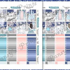 Printable Planner Stickers, Erin Condren, Vertical, Weekly Kit, Frozen ...