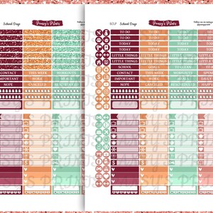 Printable Planner Stickers, Erin Condren, Vertical, Weekly Kit, School ...