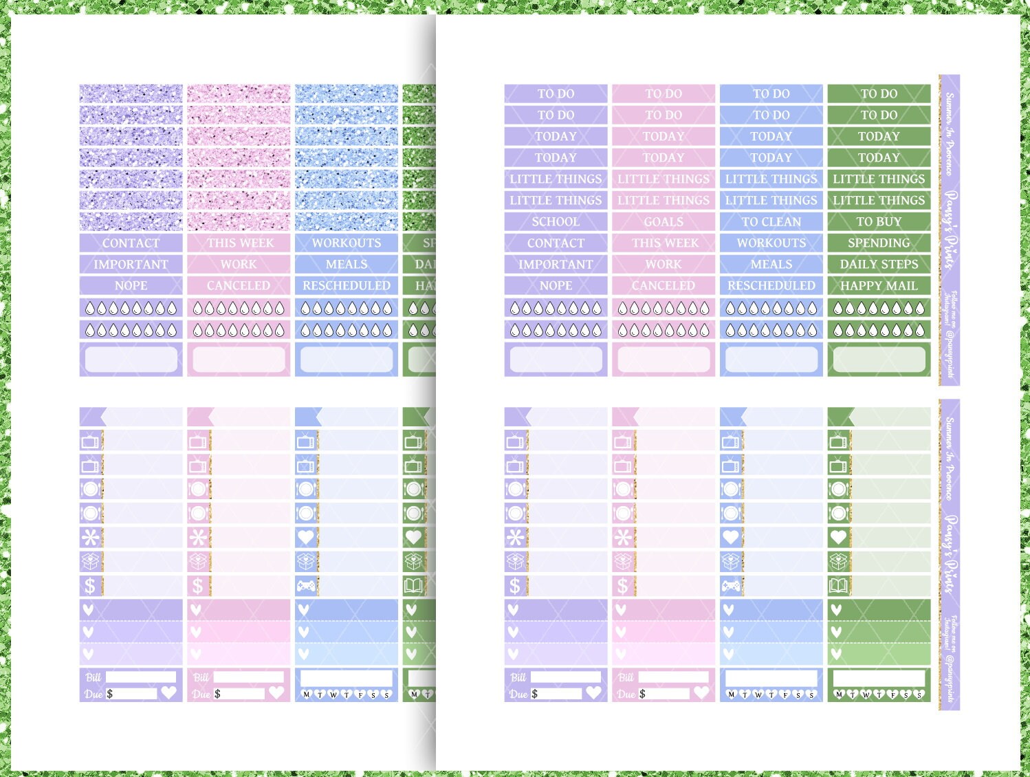 Printable Planner Stickers Erin Condren Summer in Provence - Etsy