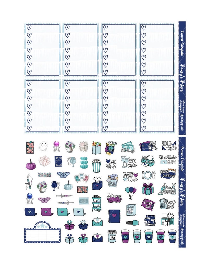 Printable Planner Stickers Happy Planner Frozen Fairytale Etsy