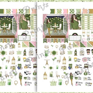 Printable Planner Stickers, Erin Condren, Vertical, Weekly Kit, Lucky ...