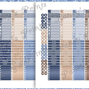 Printable Planner Stickers, Erin Condren, Vertical, Weekly Kit, Winter ...