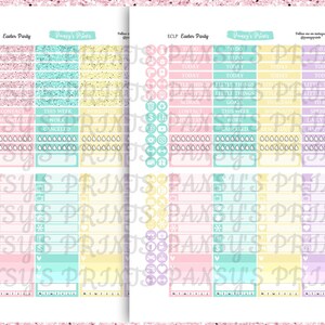 Printable Planner Stickers, Erin Condren, Vertical, Weekly Kit, Easter ...