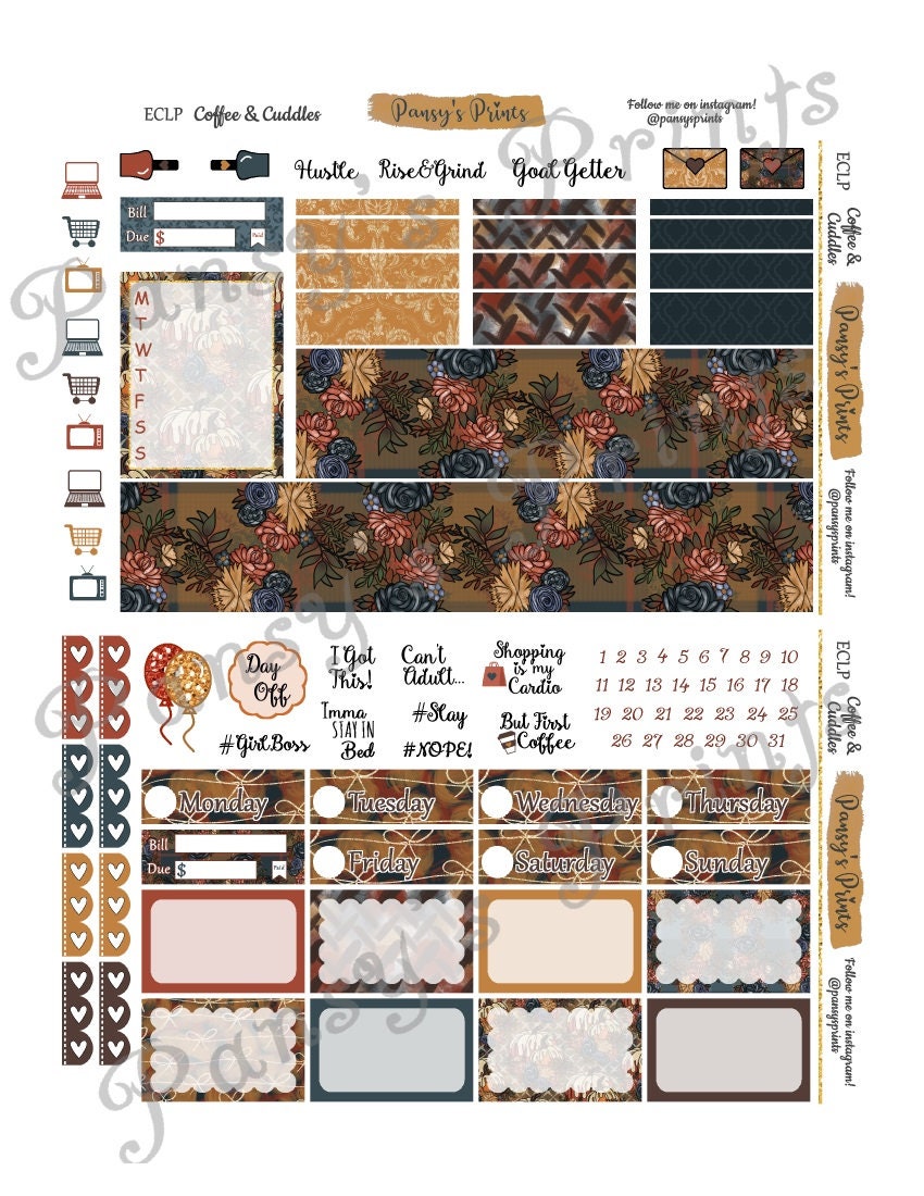 Printable Planner Stickers Erin Condren Vertical Weekly - Etsy