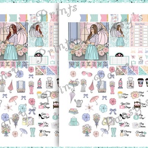 Printable Planner Stickers, Erin Condren, Vertical, Weekly Kit, April ...