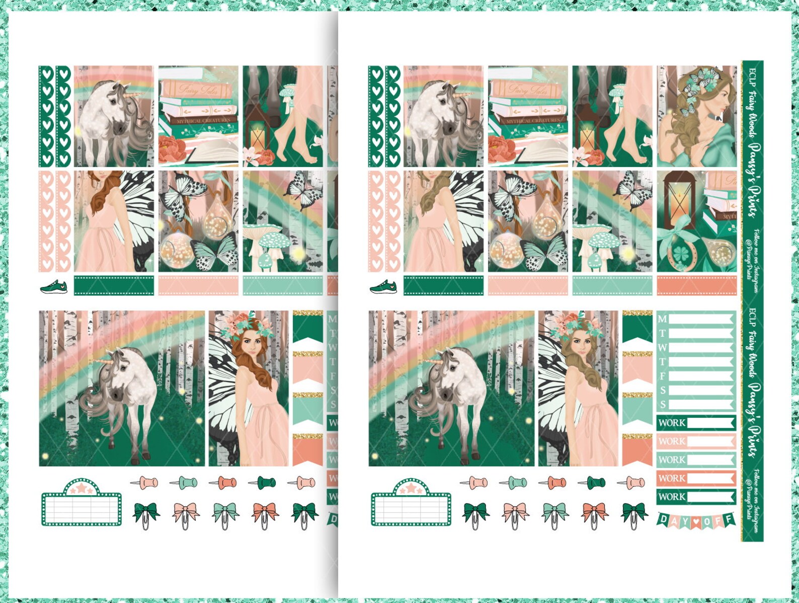 Printable Planner Stickers Erin Condren Fairy Woods | Etsy