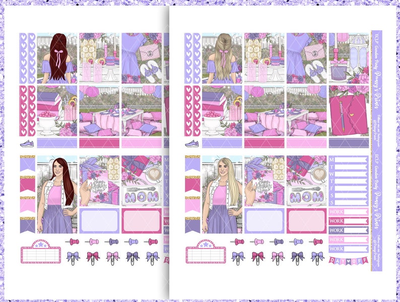 Printable Planner Stickers Erin Condren Garden Party - Etsy