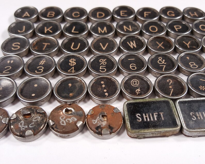 Typewriter Key Flat Back Vintage Antique 1947 Royal KMM Your Etsy