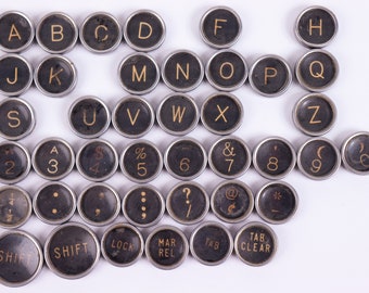 Typewriter Key Flat Back Vintage Antique Your Choice Black - Etsy