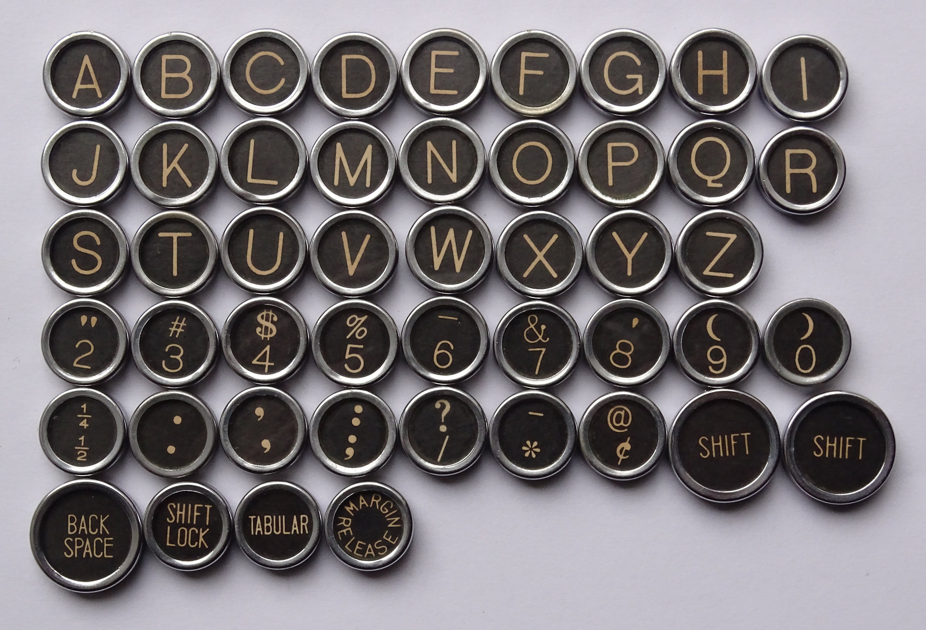 2mm Typewriter Font Metal Number Stamp Set Metal Letter Stamps