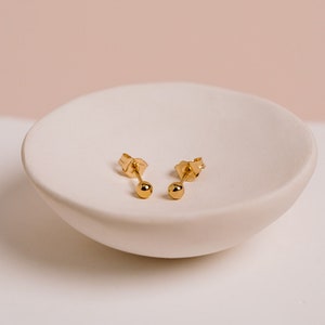 Simple Gold Studs, 14k Gold Filled or Silver, Minimalist Stud Earring, Ball Posts, Tiny Studs, Small Earrings, Mini Studs, Small Round Posts
