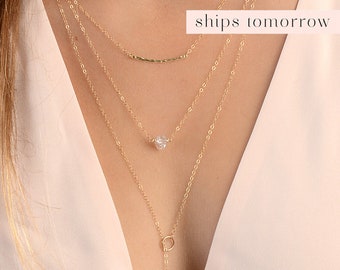 delicate jew Boho or Elegant Minimalist 48/” Mesh Chain /& sparkly Crystal Beads Extra Long Multi Color Strand Necklace Sets Jewelry for Women Lightweight Layering to Mix /& Match Silver Gold Topaz Gunmetal Grey Black Blush Rose-Gold combinations