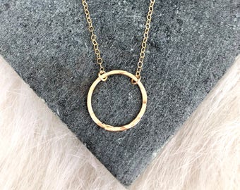 Eternity Necklace, Gold Necklace, Circle Necklace, Minimalist, Best Friend Gift, Best Friend Necklace, in 14kt Gold Fill, Silver, Rose Gold,