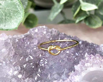 Love Knot Ring, Gold Filled Knot Ring, Friendship Ring, Promise Ring, Girlfriend Gift, Love Knot Jewelry, Silver Knot Ring, Minimalist Ring