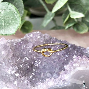 Love Knot Ring, Gold Filled Knot Ring, Friendship Ring, Promise Ring, Girlfriend Gift, Love Knot Jewelry, Silver Knot Ring, Minimalist Ring