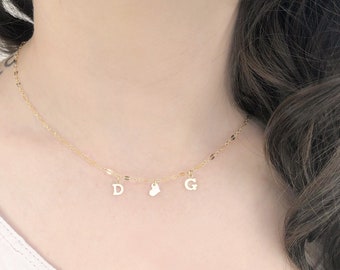 Collar con nombre personalizado para mujer, collar con iniciales, collar con nombre personalizado, joyería con nombre personalizado, collar con letras personalizadas para niños, regalo